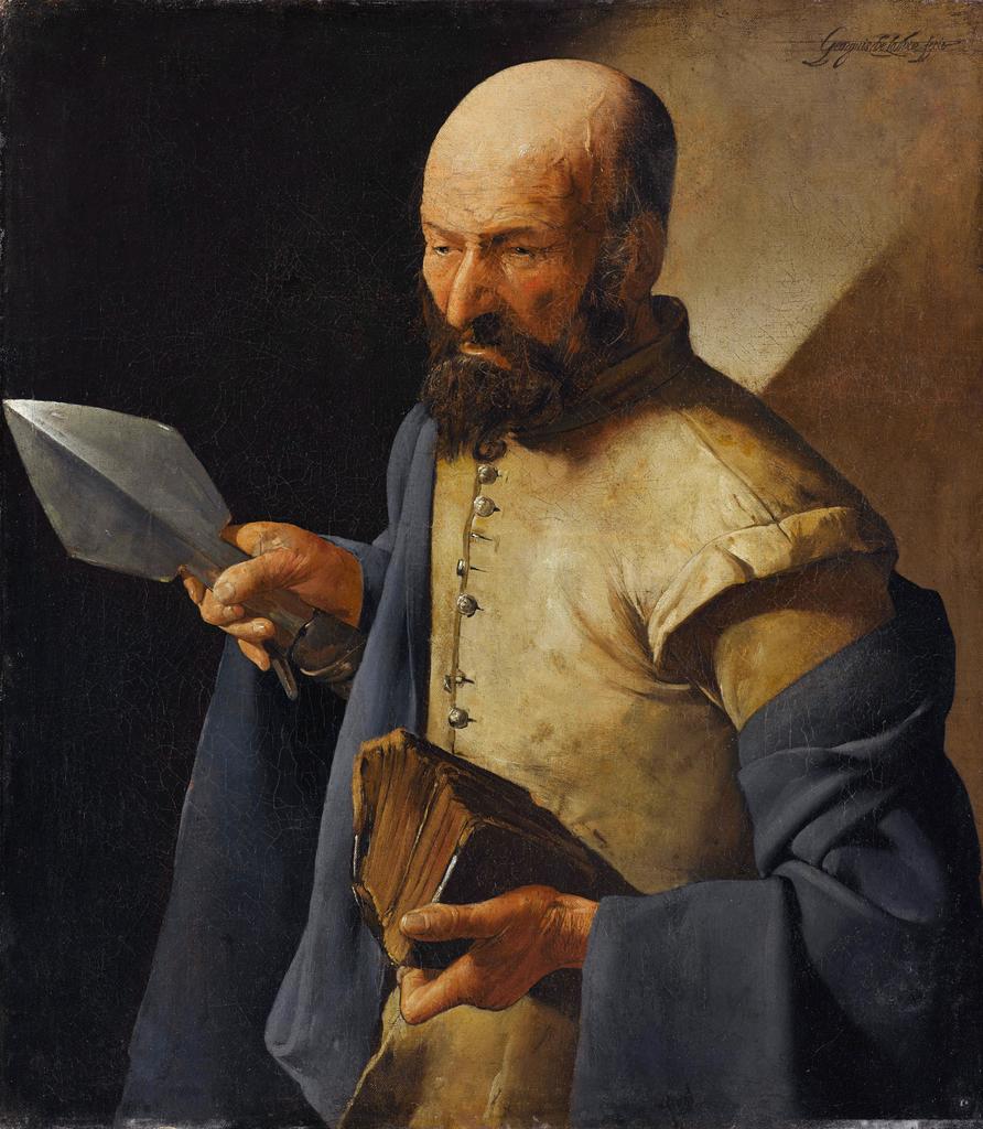 Georges de La Tour (1593-1652), Saint Thomas, vers 1636. Huile sur toile, 70 x 62 cm. Paris, musée du Louvre. 
