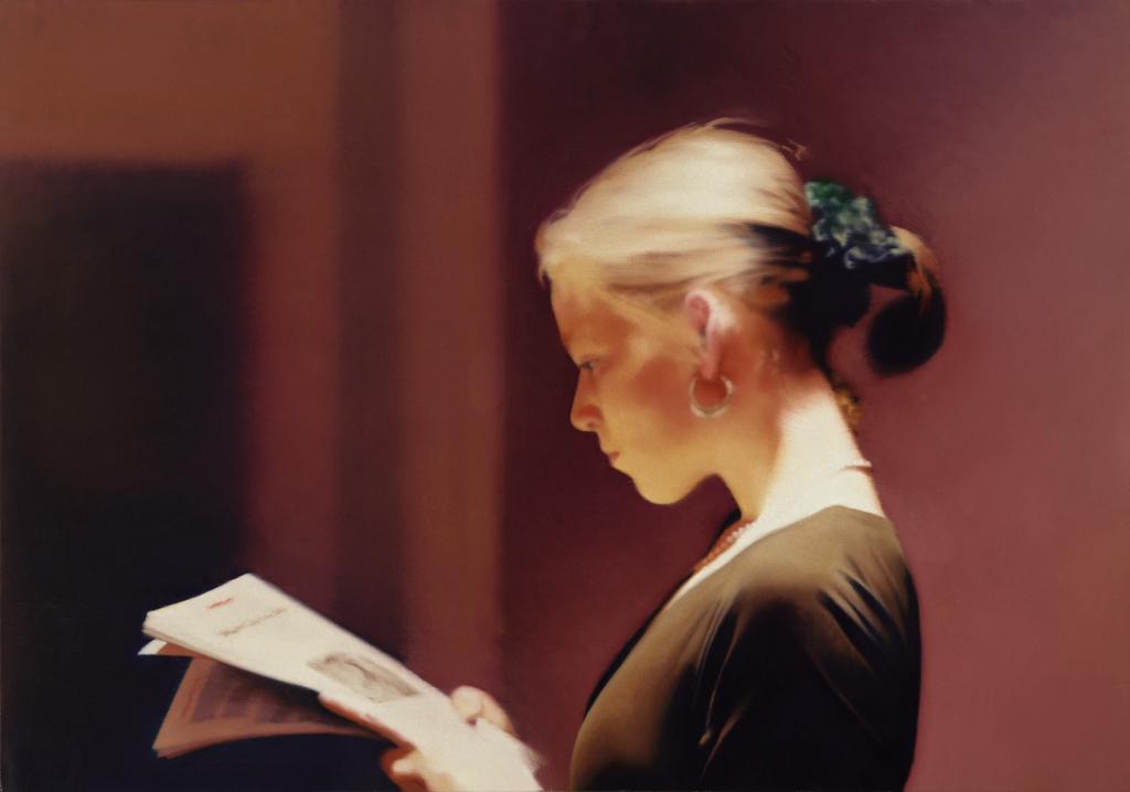 Gerhard Richter (né en 1932), Lesende [Femme lisant], 1994 (CR 804). Huile sur toile, 72 x 102 cm.  San Francisco, San Francisco Museum of Modern Art.