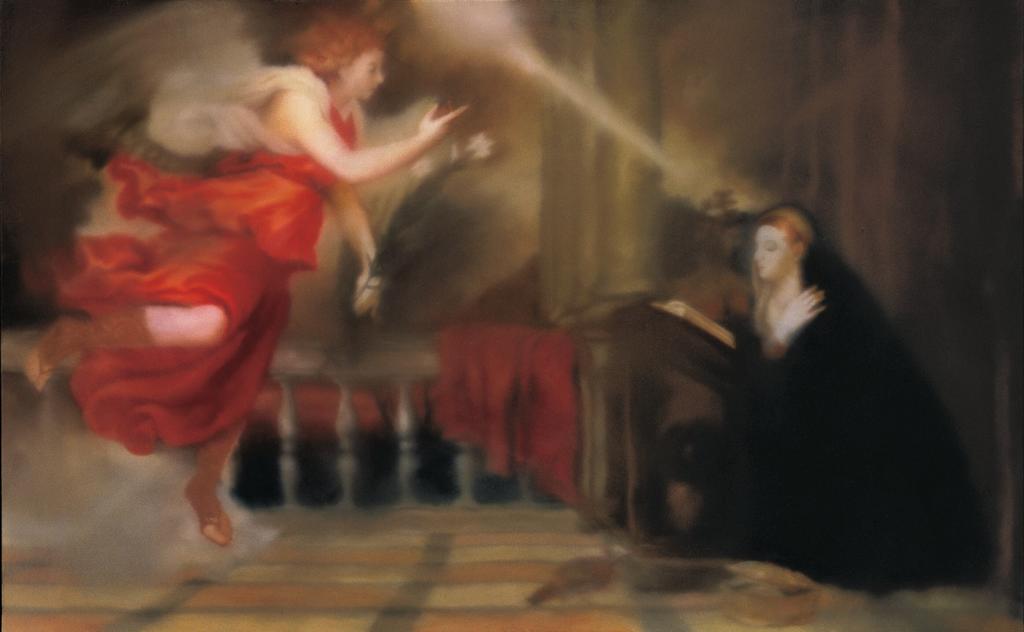 Gerhard Richter (né en 1932), Verkündigung nach Tizian [Annonciation d’après le Titien], 1973 (CR 343-1). Huile sur toile, 125 x 200 cm. Washington DC, Hirshhorn Museum and Sculpture Garden, Smithsonian Institution.