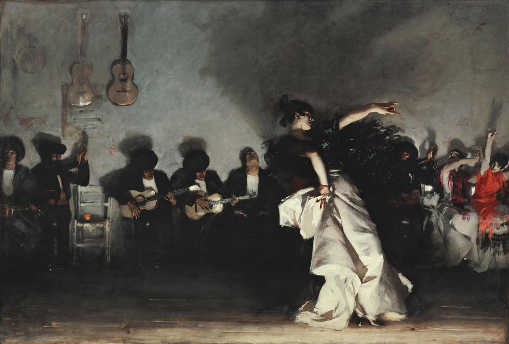 John S. Sargent, El Jaleo, 1882. Huile sur toile, 232 x 348 cm. Boston, Isabella Stewart Gardner Museum. 
