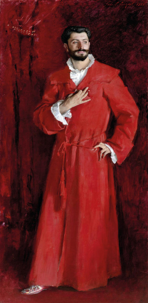 John Singer Sargent, Un portrait,dit aussi Le Docteur Pozzi dans son intérieur, 1881. Huile sur toile, 201,6 x 102,2 cm. Los Angeles, Hammer Museum, Collection Armand Hammer, don de la Fondation Armand Hammer.