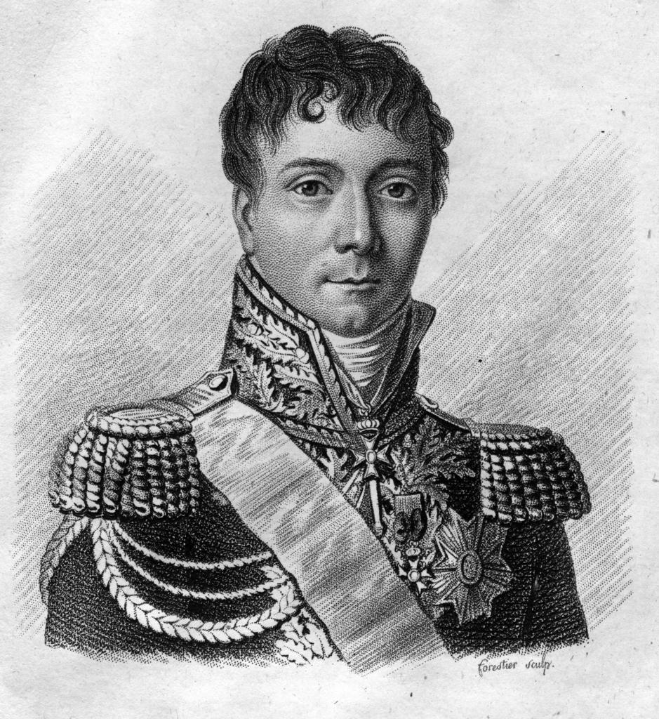 Portrait de Charles Étienne Gudin de la Sablonnière (1768-1812 ). Gravure d’Ambroise Tardieu, 1818. Collection Stella.