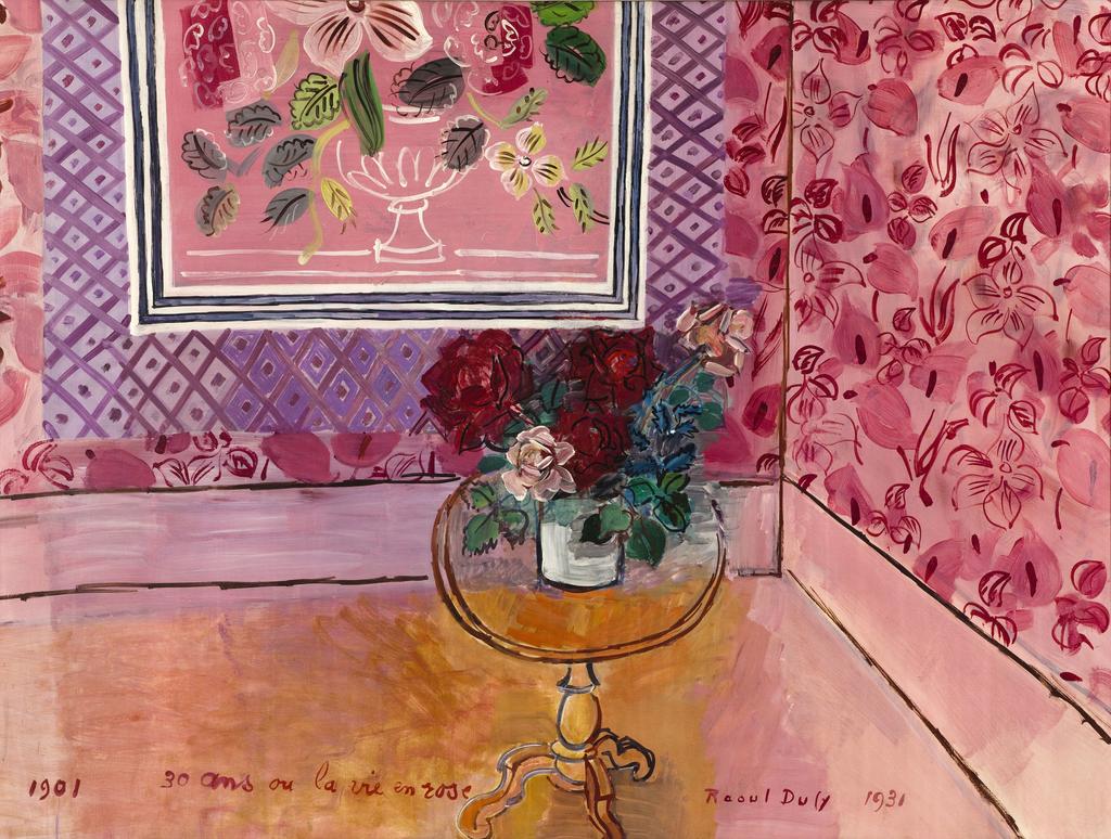 Raoul Dufy (1877-1953), 30 ans ou la Vie en rose, 1931. Huile sur toile, 98 × 128 cm. Paris, musée d'Art moderne de la Ville de Paris. 
