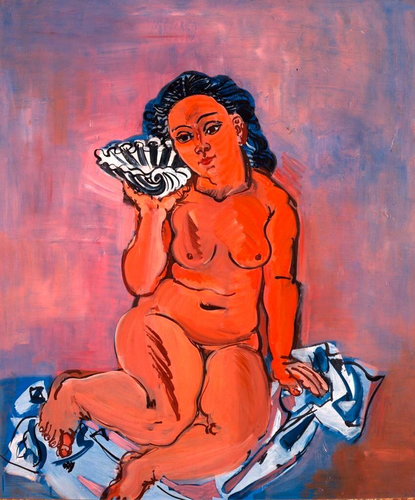 Raoul Dufy (1877-1953), Nu à la coquille, 1933. Huile sur toile. Nice, musée des Beaux-Arts Jules-Chéret, legs d’Émilienne Dufy en 1962.