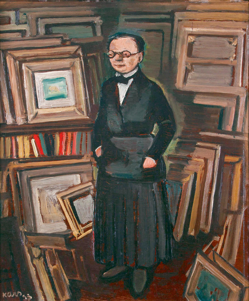 Georges Kars (1882-1945), Dans le salon de peinture, 1933. Huile sur bois, 56 x 46 cm. Collection particulière.