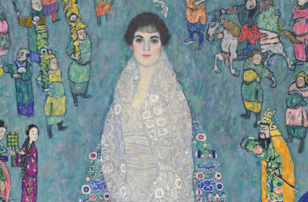 Gustav Klimt (1862-1918), Portrait d’Elisabeth Lederer (détail), 1914-1916. Huile sur toile, 180,4 x 130,5 cm. Vente New York, Sotheby's, 18 novembre 2025. Estimé : 127 M€. Adjugé : 204 M€ (frais inclus).