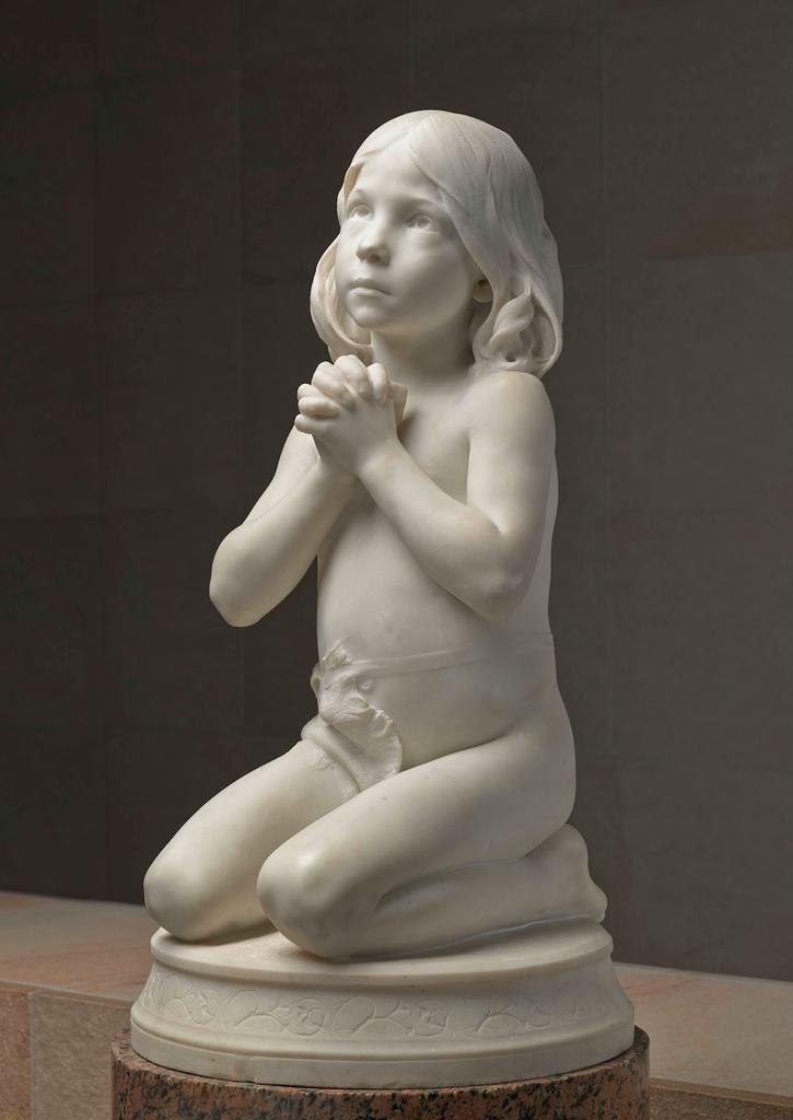 Jean Dampt (1854-1945), Saint Jean Baptiste, 1881. Marbre blanc, 80 x 30 x 30 cm. Paris, musée d’Orsay.