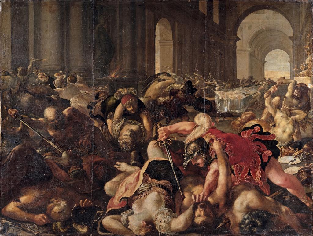 Laurent de La Hyre (1606-1656), Le Banquet des Lapithes. Huile sur toile, 204 x 270 cm. Estimé : 500 000/700 000 €. 