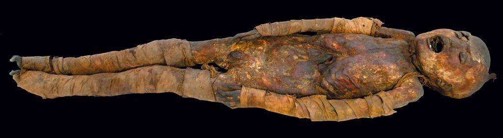 Momie de jeune garçon. Les Martres-d'artière, IIIe siècle. Paris, musée de l'Homme.