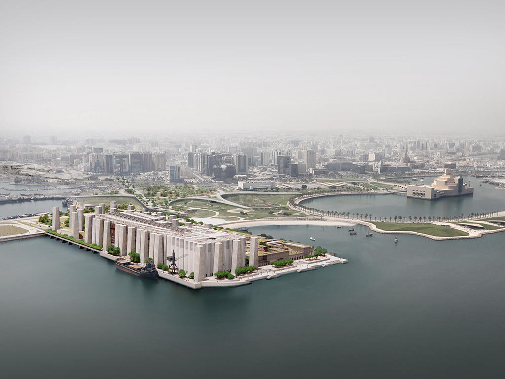 Le projet architectural de l’Art Mill Museum, à Doha, par le cabinet d’architecture chilien ELEMENTAL, fondé par Alejandro Aravena. 