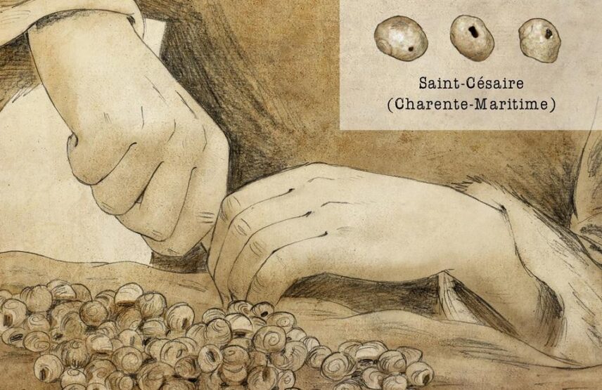 Évocation de la fabrication de parures.