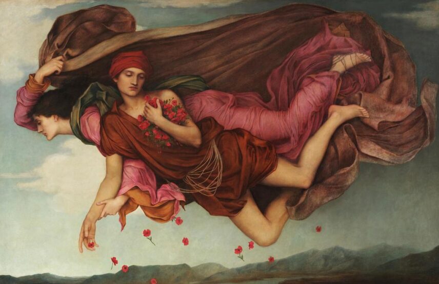 Evelyn De Morgan (1855-1919), Nuit et sommeil, 1878. Huile sur toile, 108,8 x 157,8 cm. Barnsley, De Morgan Foundation.