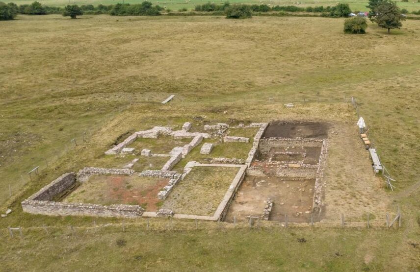 Vue des thermes de Zaldua lors des fouilles de 2025.