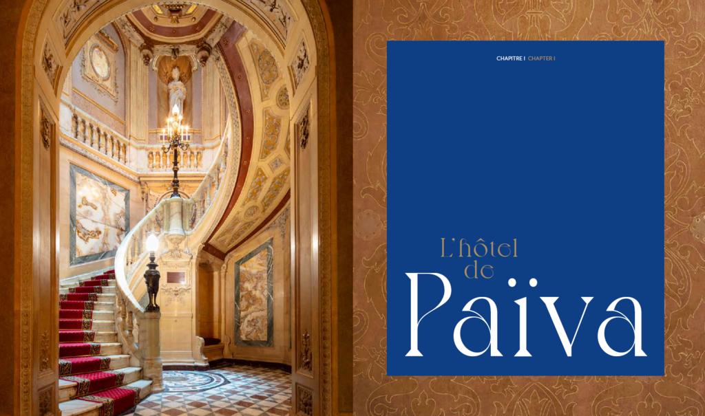 Double page de l'ouvrage de Dominique de Lastours, The Travellers Paris. L’hôtel de Païva.