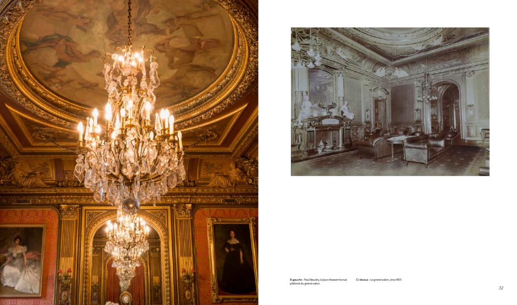 Double page de l'ouvrage de Dominique de Lastours, The Travellers Paris. L’hôtel de Païva.