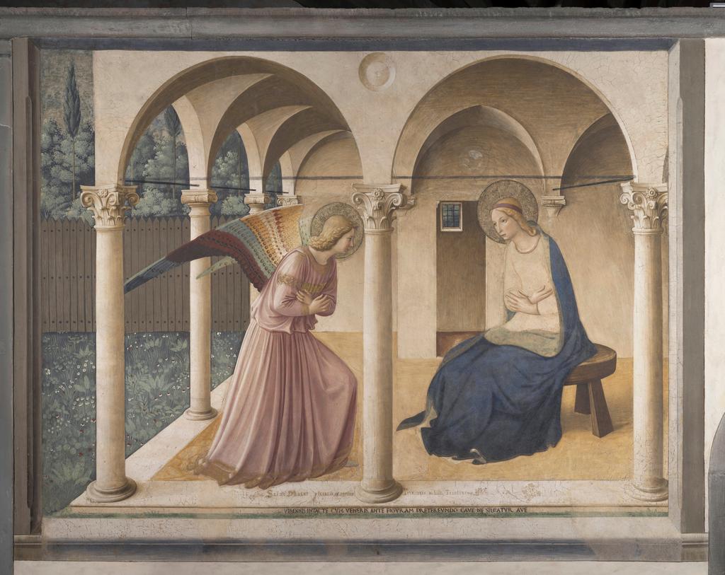 Fra Angelico, L’Annonciation, vers 1443. Fresque. Florence, Museo di San Marco.
