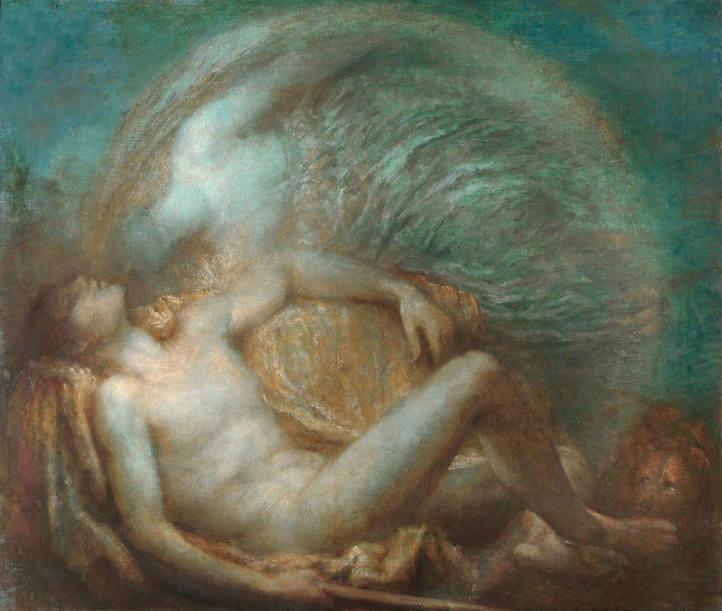 George Frederic Watts (1817-1904), Endymion, 1903-1904. Huile sur toile, 104,1 x 121,9 cm. Guildford, Watts Gallery. 