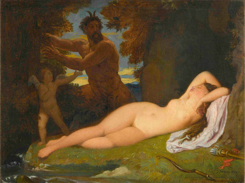 Jean Auguste Dominique Ingres (1780-1867), Jupiter et Antiope, 1851. Huile sur toile, 32,5 x 43,5 cm. Paris, musée d’Orsay, dépôt du musée du Louvre. 