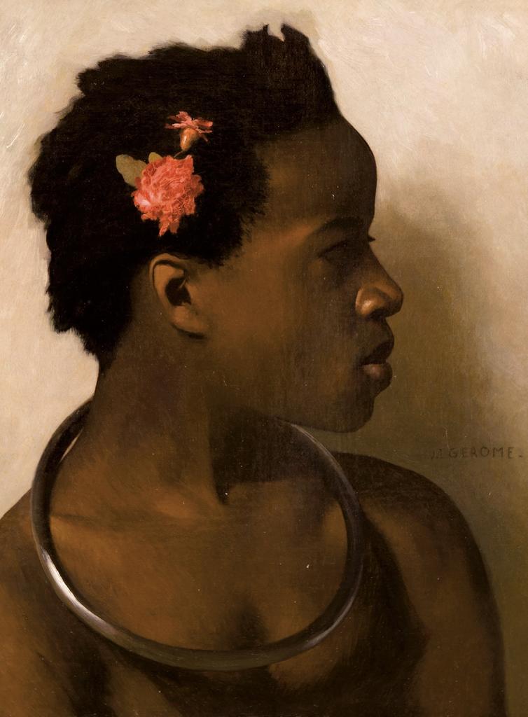 Jean-Léon Gérôme, étude d’après un modèle féminin pour À vendre, esclaves au Caire, vers 1872. Huile sur toile, 48 x 38 cm. Collection particulière.