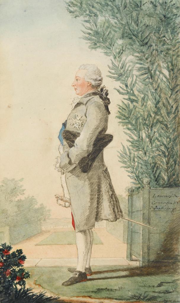 Louis Carrogis, dit Carmontelle (1717-1806), Louis Joseph de Bourbon, prince de Condé, 1762. Mine de plomb, aquarelle, sanguine et gouache. Chantilly, musée Condé.