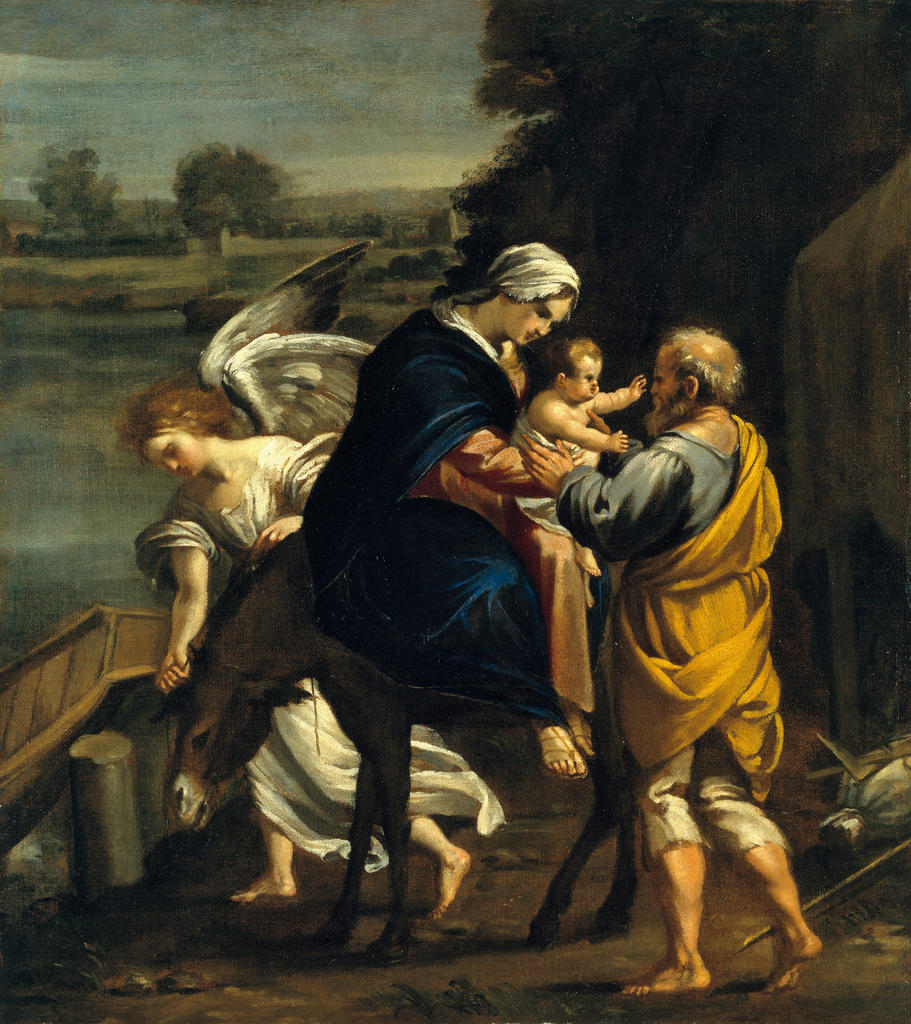 François Perrier (vers 1594-1649), La Fuite en Égypte, vers 1640. Huile sur toile, 100 x 90 cm. 