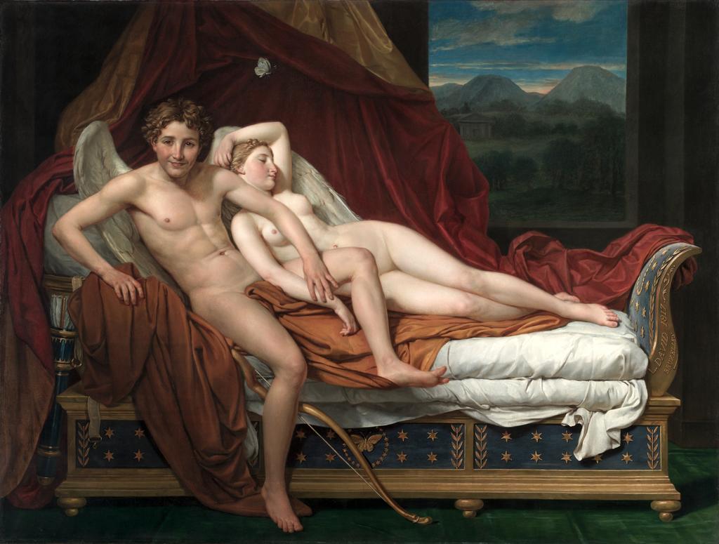 Jacques-Louis David, Amour et Psyché, 1817. Huile sur toile, 184,2 x 241,6 cm. Cleveland, Cleveland Museum of Art. 