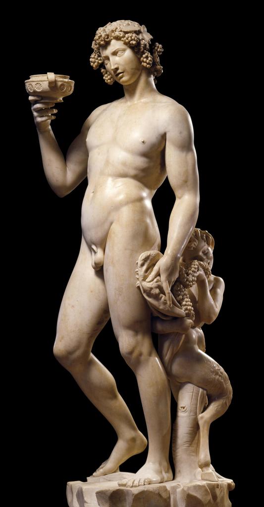 Michelangelo Buonarroti, dit Michel-Ange (1475-1564), Bacchus ivre, 1496-1497. Marbre, H. 209 cm. Florence, musée national du Bargello.