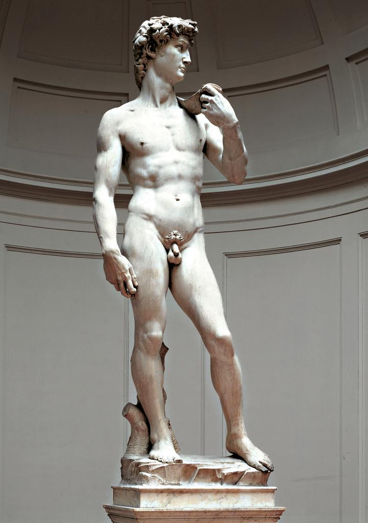 Michelangelo Buonarroti, dit Michel-Ange (1475-1564), David. Marbre, H. 410 cm. Florence, Galleria dell’Accademia.