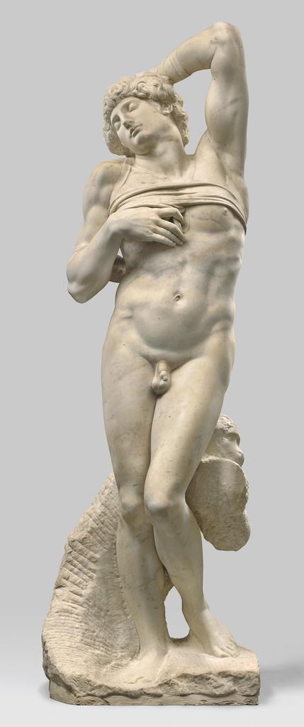 Michelangelo Buonarroti, dit Michel-Ange (1475-1564), Esclave mourant, 1513-1515. Marbre, H. 227,7 cm. Paris, musée du Louvre.