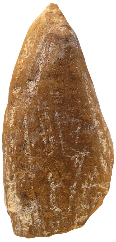 Fragment d’ocre façonné, utilisé et réappointé (ZSKV-06). 