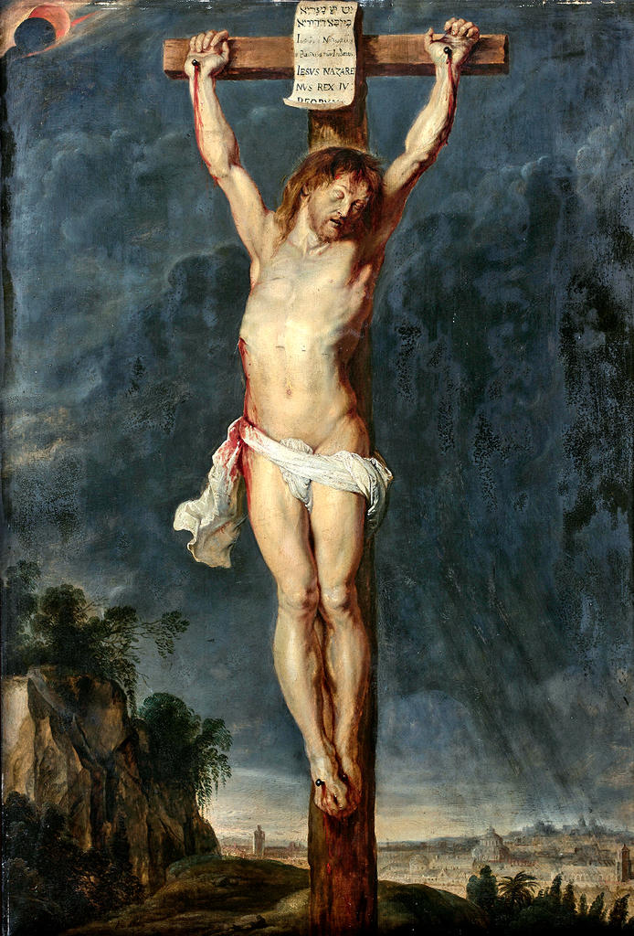 Pierre Paul Rubens (1577-1640), Christ en croix, vers 1620-1625. Panneau de chêne, 105,5 x 73,5 cm. Vente Versailles, Osenat, 30 novembre 2025. Expert : Cabinet Turquin. Estimé : 1/2 M€. Adjugé : 2 940 799 € (frais inclus).