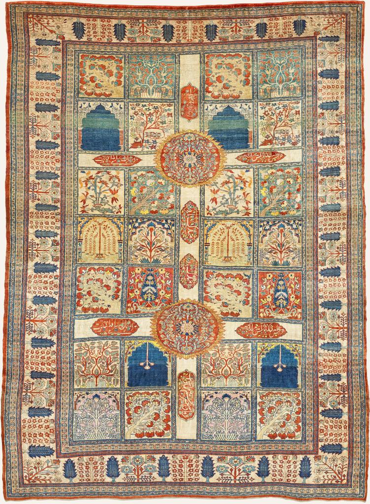 Tapis, nord-ouest de la Perse, vers 1870. Soie, 337 x 245 cm. Vente Londres, Christie’s, 30 octobre 2025. Estimé : 40 000/60 000 £.  Adjugé : 114 300 £ (soit 129 457 € frais inclus).