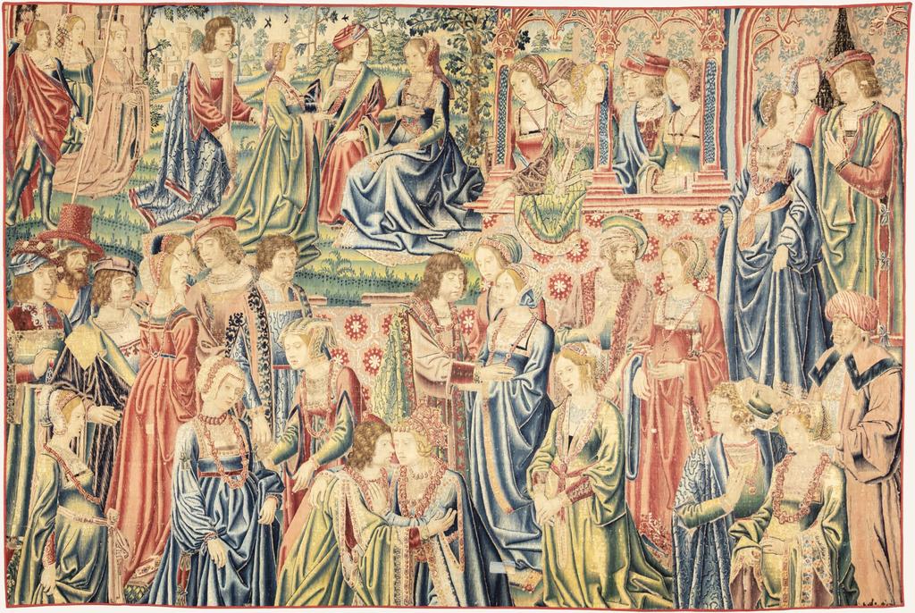 Tapisserie, début du XVIe siècle, Pays-Bas méridionaux, probablement Bruxelles. 226 x 345 cm. Vente Paris, Sotheby’s, collection Manny Davidson, 5 novembre 2025. Estimé : 50 000/80 000 €.  Adjugé : 139 700 € (frais inclus).