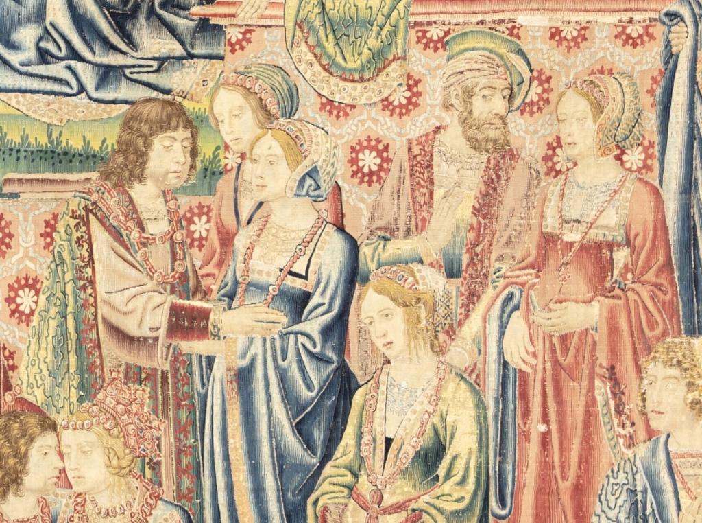 Tapisserie, début du XVIe siècle, Pays-Bas méridionaux, probablement Bruxelles. 226 x 345 cm. Vente Paris, Sotheby’s, collection Manny Davidson, 5 novembre 2025.