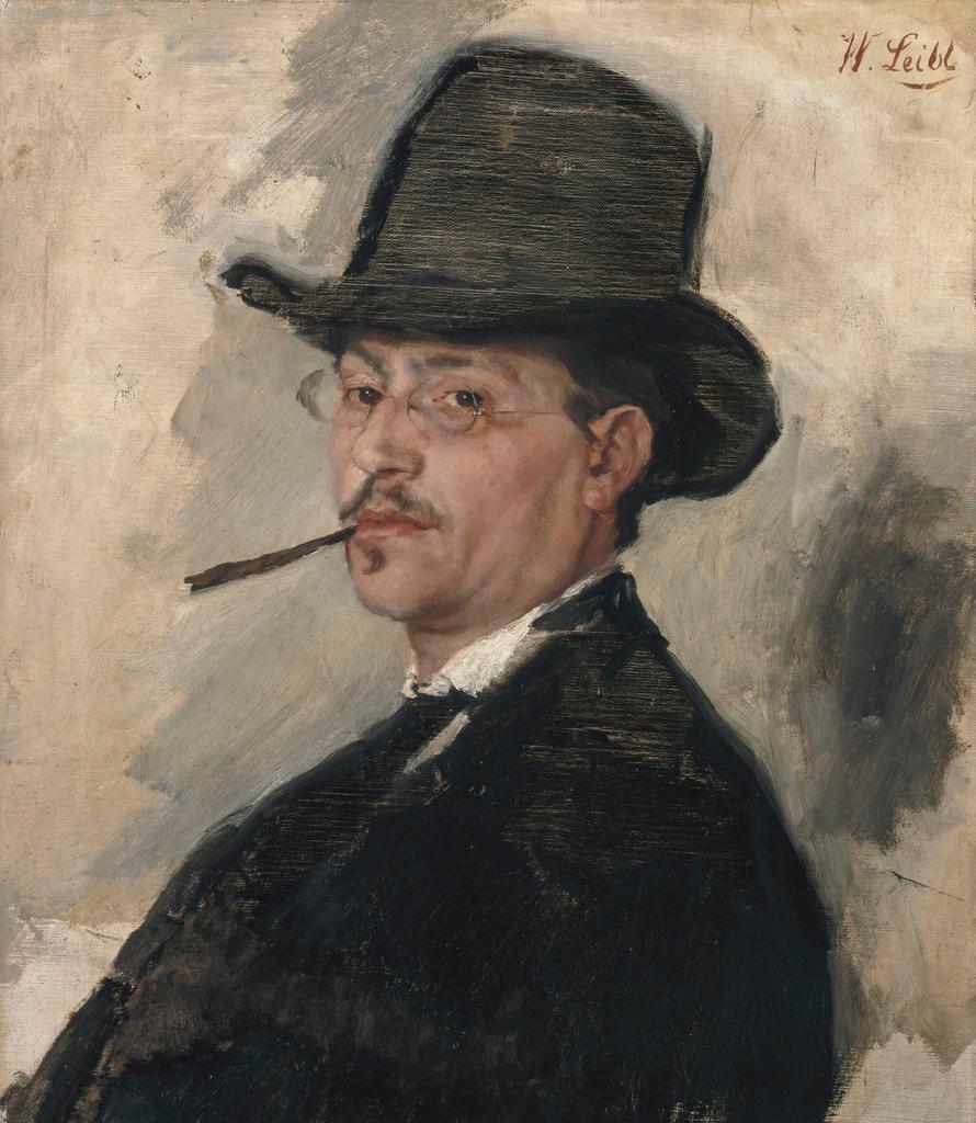 Wilhelm Leibl, Le peintre Carl Schuch, 1876. Huile sur toile, 58,5 x 50,5 cm. Munich, Bayerische Staatsgemäldesammlungen.
